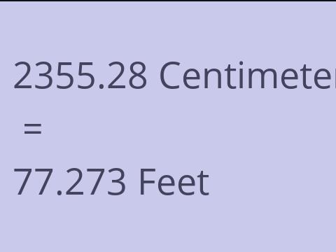 2355.28 CM TO FEET