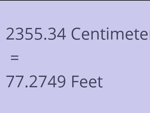 2355.34 CM TO FEET