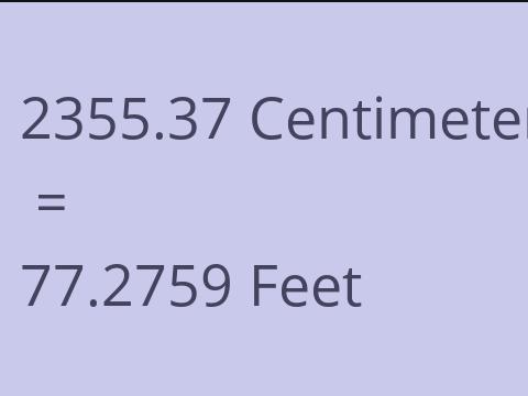 2355.37 CM TO FEET
