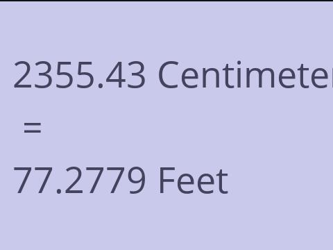 2355.43 CM TO FEET