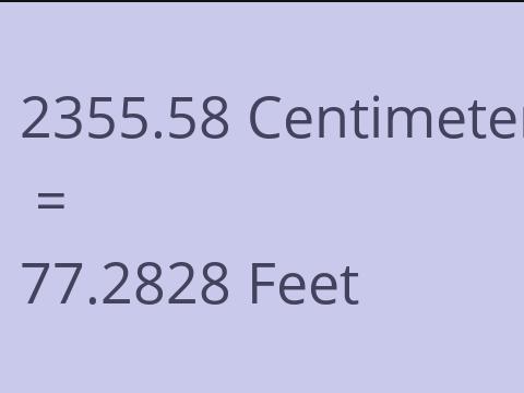 2355.58 CM TO FEET