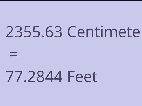 2355.63 CM TO FEET