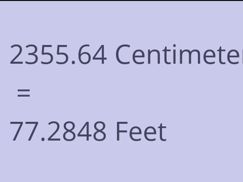 2355.64 CM TO FEET