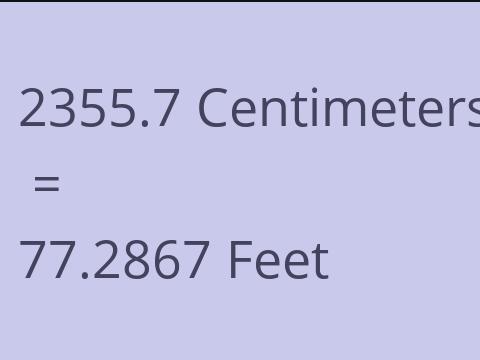 2355.7 CM TO FEET