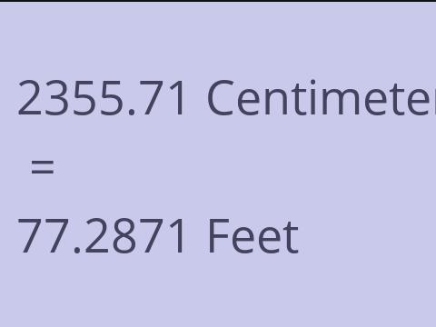 2355.71 CM TO FEET