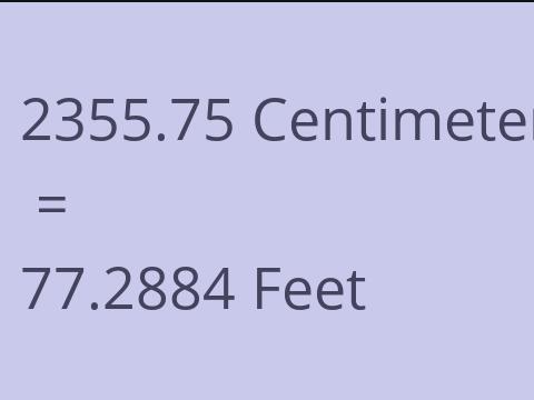 2355.75 CM TO FEET