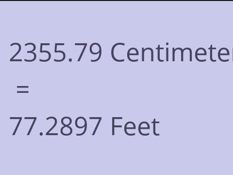 2355.79 CM TO FEET