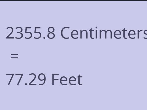 2355.8 CM TO FEET