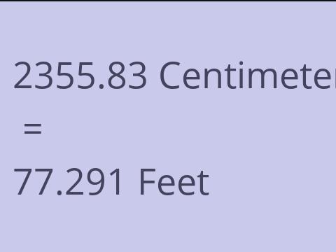 2355.83 CM TO FEET