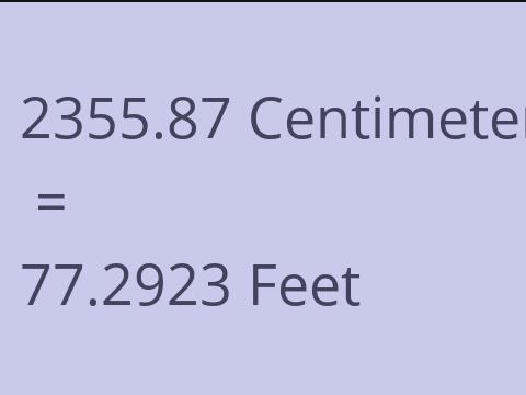 2355.87 CM TO FEET