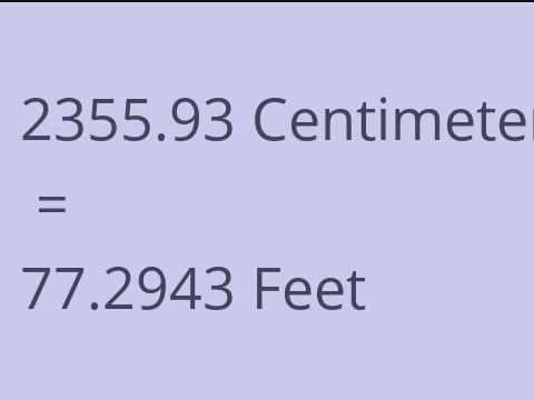 2355.93 CM TO FEET