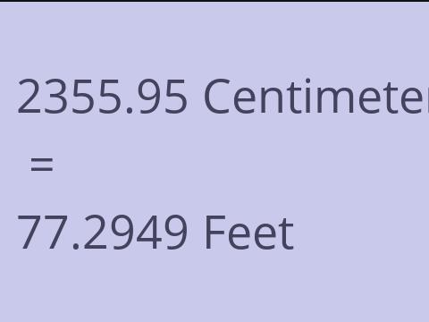 2355.95 CM TO FEET