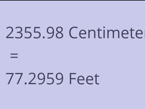 2355.98 CM TO FEET