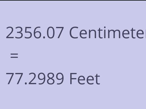 2356.07 CM TO FEET