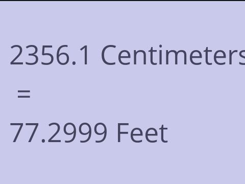 2356.1 CM TO FEET