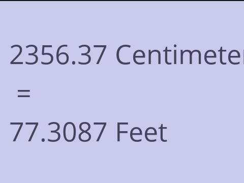 2356.37 CM TO FEET