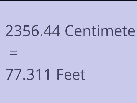 2356.44 CM TO FEET