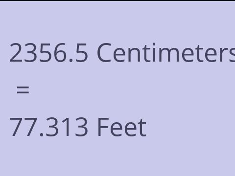 2356.5 CM TO FEET