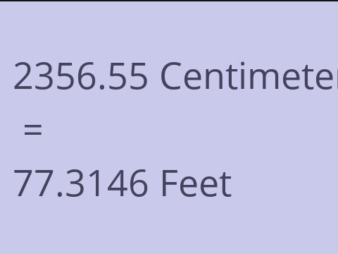 2356.55 CM TO FEET