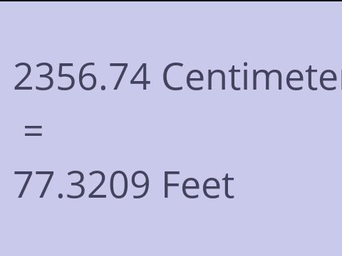 2356.74 CM TO FEET