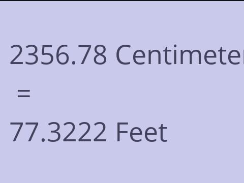2356.78 CM TO FEET