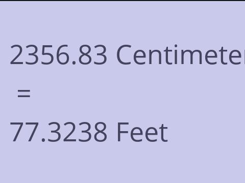 2356.83 CM TO FEET