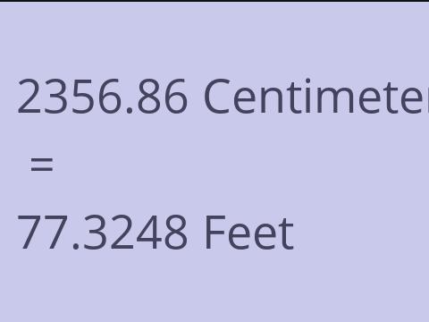 2356.86 CM TO FEET