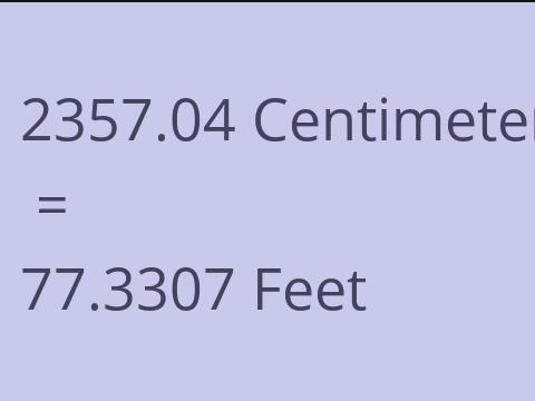 2357.04 CM TO FEET