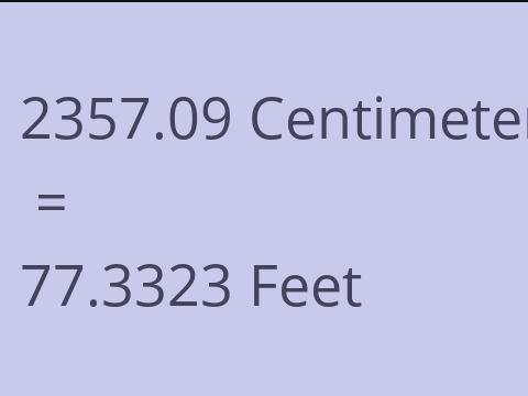 2357.09 CM TO FEET