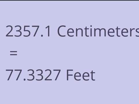 2357.1 CM TO FEET