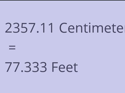 2357.11 CM TO FEET