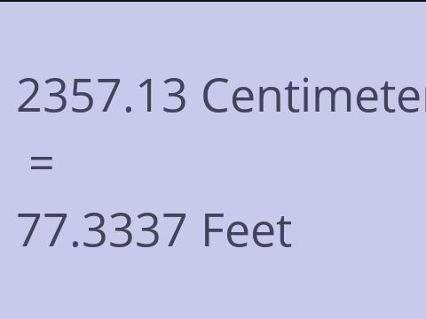 2357.13 CM TO FEET