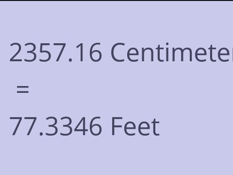 2357.16 CM TO FEET