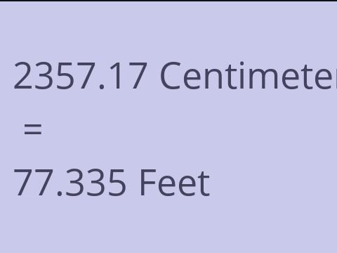 2357.17 CM TO FEET