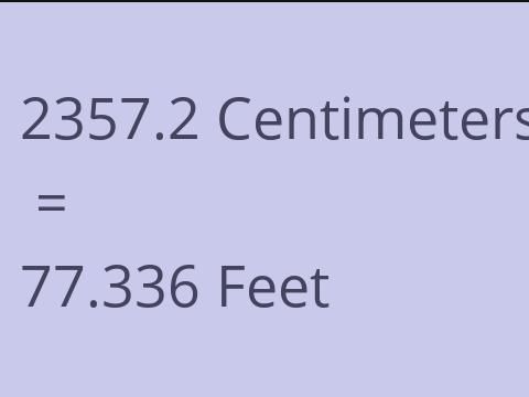 2357.2 CM TO FEET