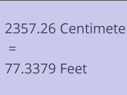 2357.26 CM TO FEET