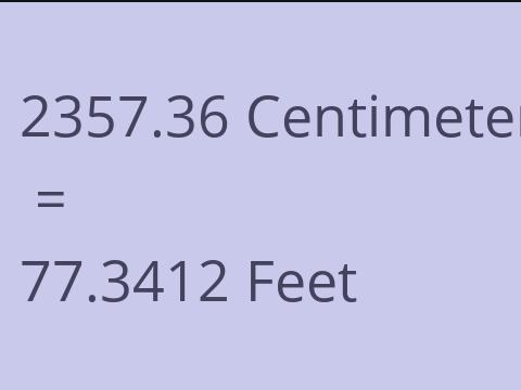 2357.36 CM TO FEET