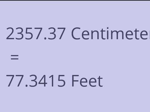 2357.37 CM TO FEET