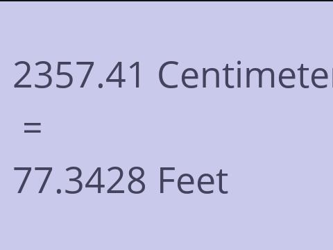 2357.41 CM TO FEET