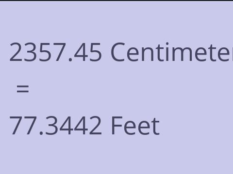 2357.45 CM TO FEET