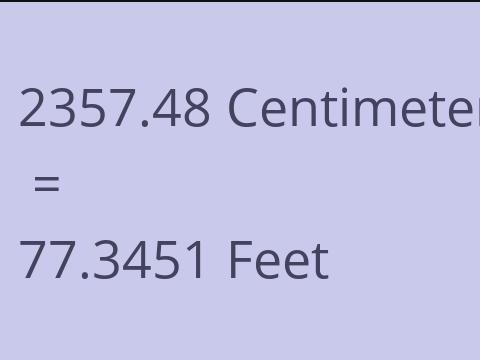 2357.48 CM TO FEET