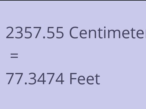 2357.55 CM TO FEET
