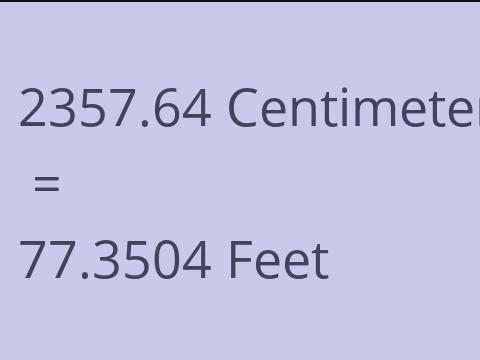 2357.64 CM TO FEET