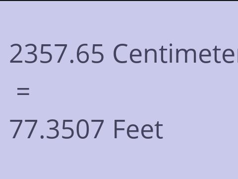 2357.65 CM TO FEET