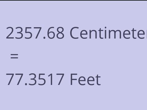 2357.68 CM TO FEET