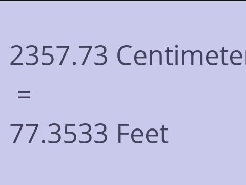 2357.73 CM TO FEET