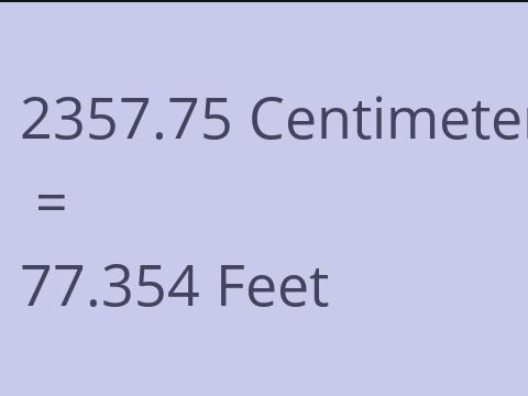 2357.75 CM TO FEET