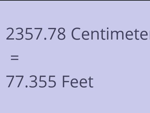 2357.78 CM TO FEET