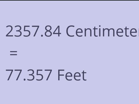 2357.84 CM TO FEET