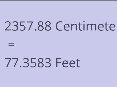 2357.88 CM TO FEET